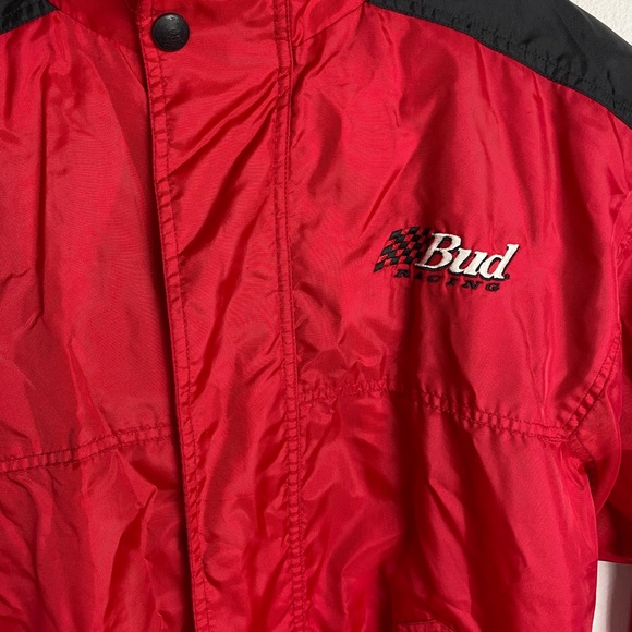 Vintage Budweiser Bud Racing Windbreaker/Jacket Size Large - Picture 2 of 5